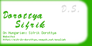 dorottya sifrik business card